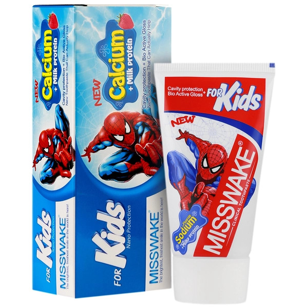 میسویک _خمیر دندان ژله ای کلسیم کودک ترمیم کننده دندان های حساس مدل مردعنکبوتی
